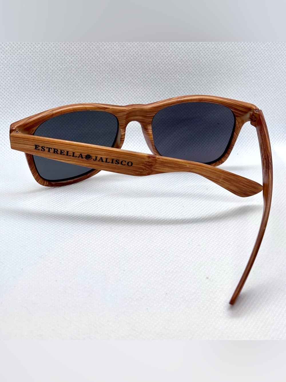 Estrella Jalisco Bamboo Wood Sunglasses - Brown Frame with Dark Lenses